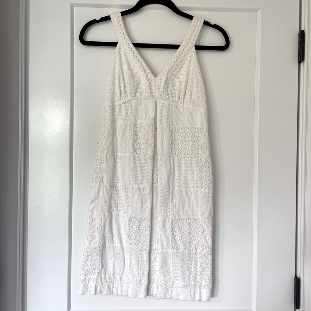Lily Pulitzer white dress with floral accents